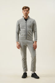 Bonded fleece hosiery zipper