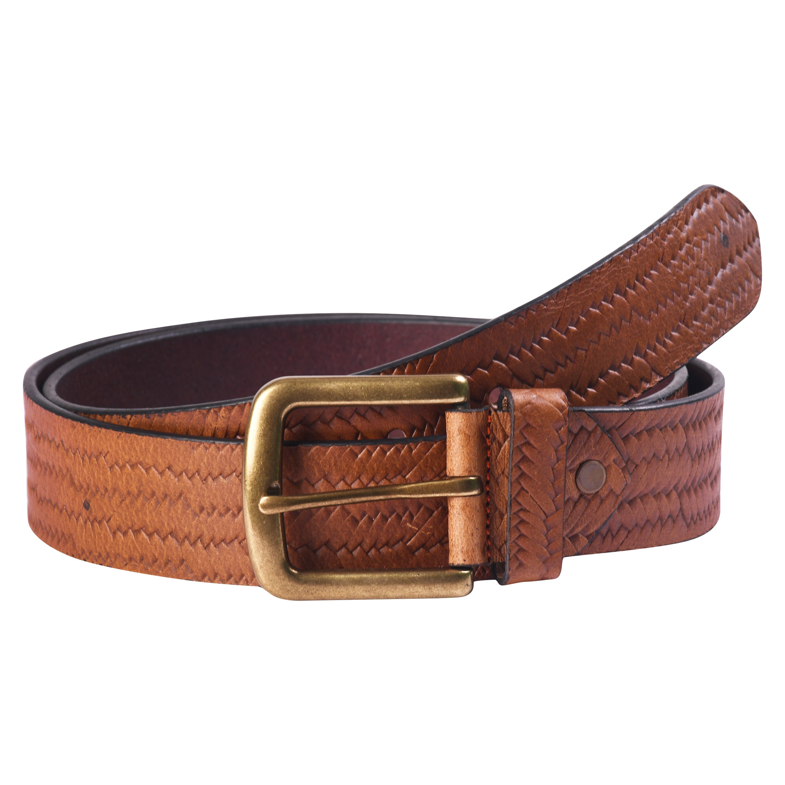 Russet Brown Genuine Leather Belt