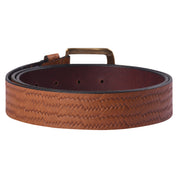 Russet Brown Genuine Leather Belt