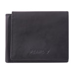 Black Three Fold Genuine Leather Wallet