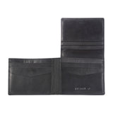 Black Three Fold Genuine Leather Wallet