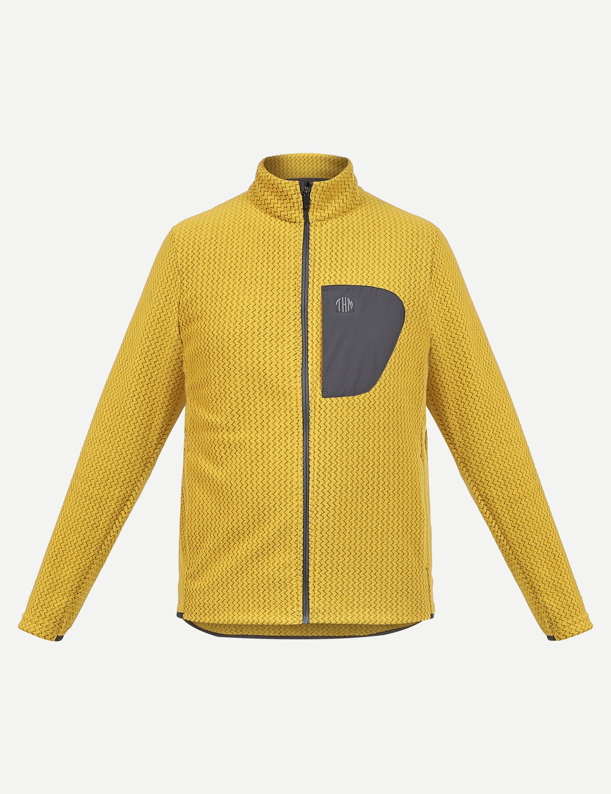 THM Wave Mobility Zipper 270 GSM Stretch Fleece, Mustard