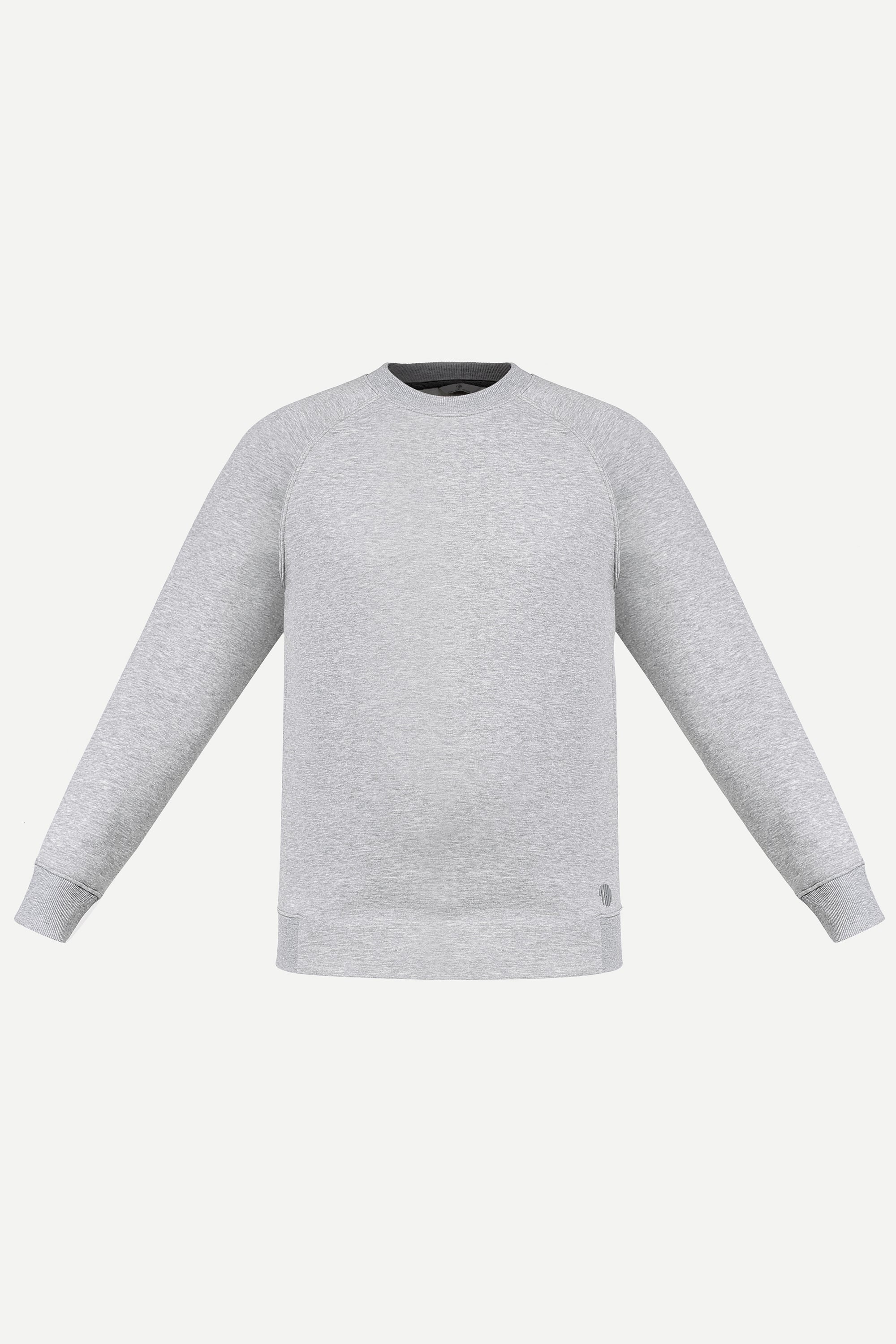 THM Crew Neck Sweatshirt Series IX in Grey Melange, front view