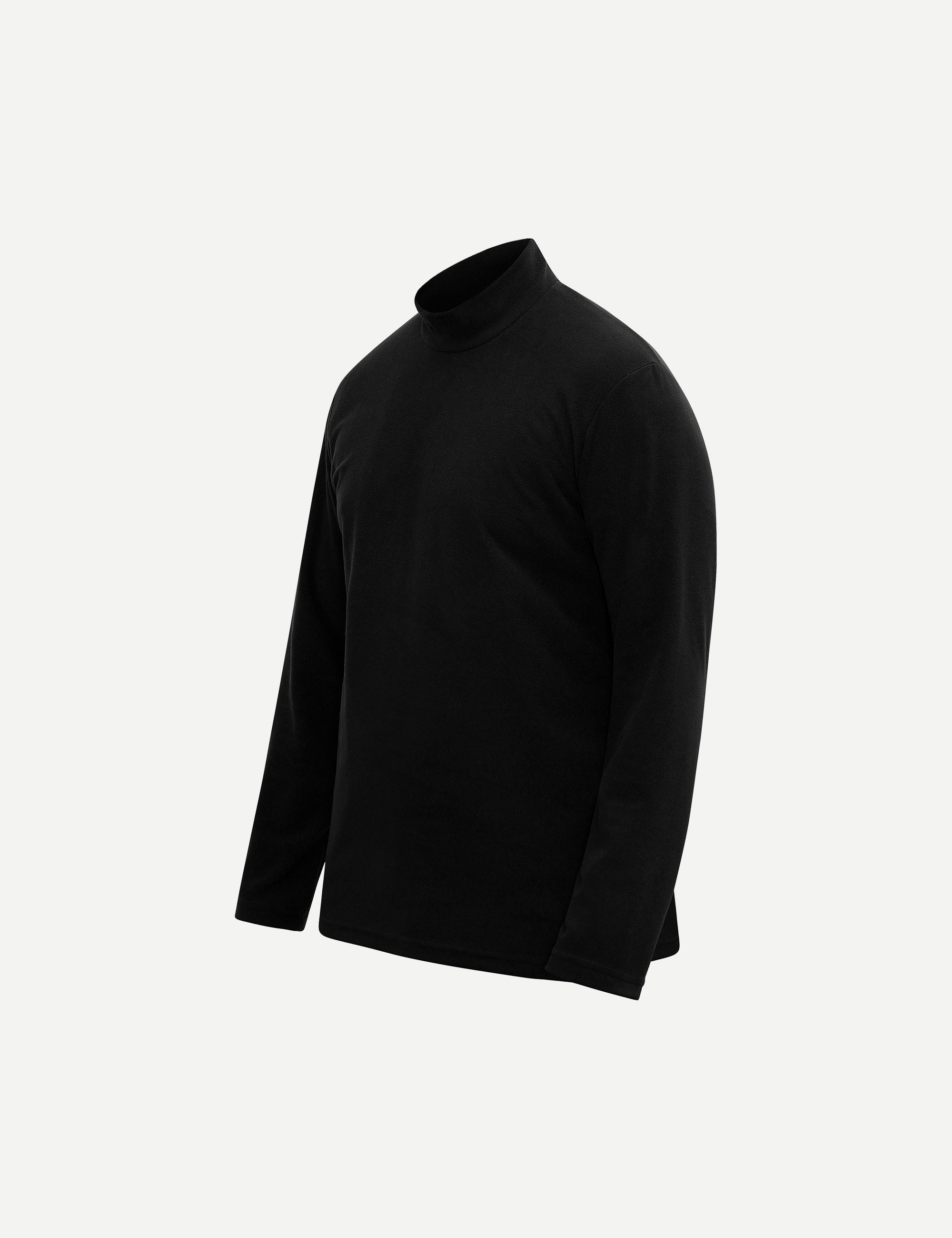 THM Fluidic™ T-Neck 155 GSM in Black, lightweight winter layering top