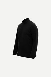 THM Fluidic™ T-Neck 155 GSM in Black, lightweight winter layering top