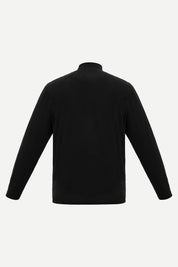 THM Fluidic™ T-Neck 155 GSM in Black, brushed stretch-knit mid layer