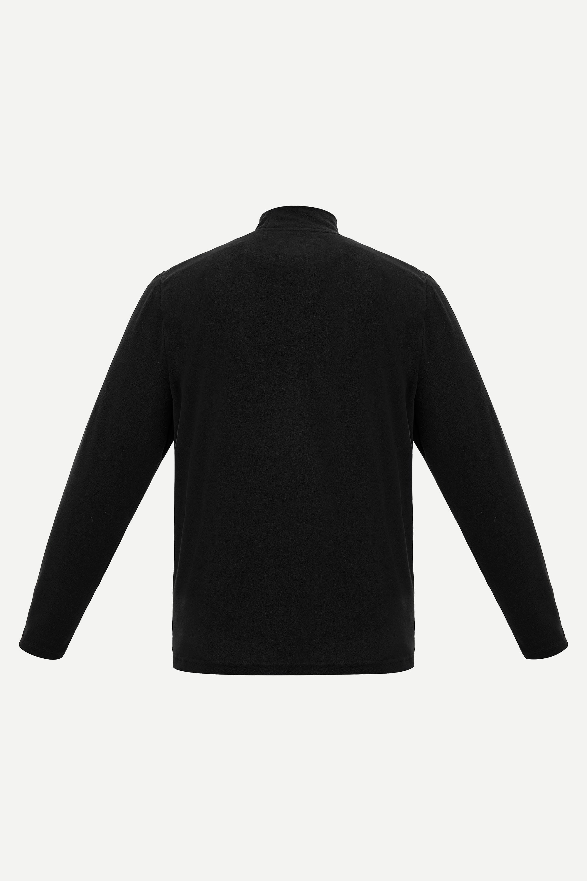THM Fluidic™ T-Neck 155 GSM in Black, brushed stretch-knit mid layer