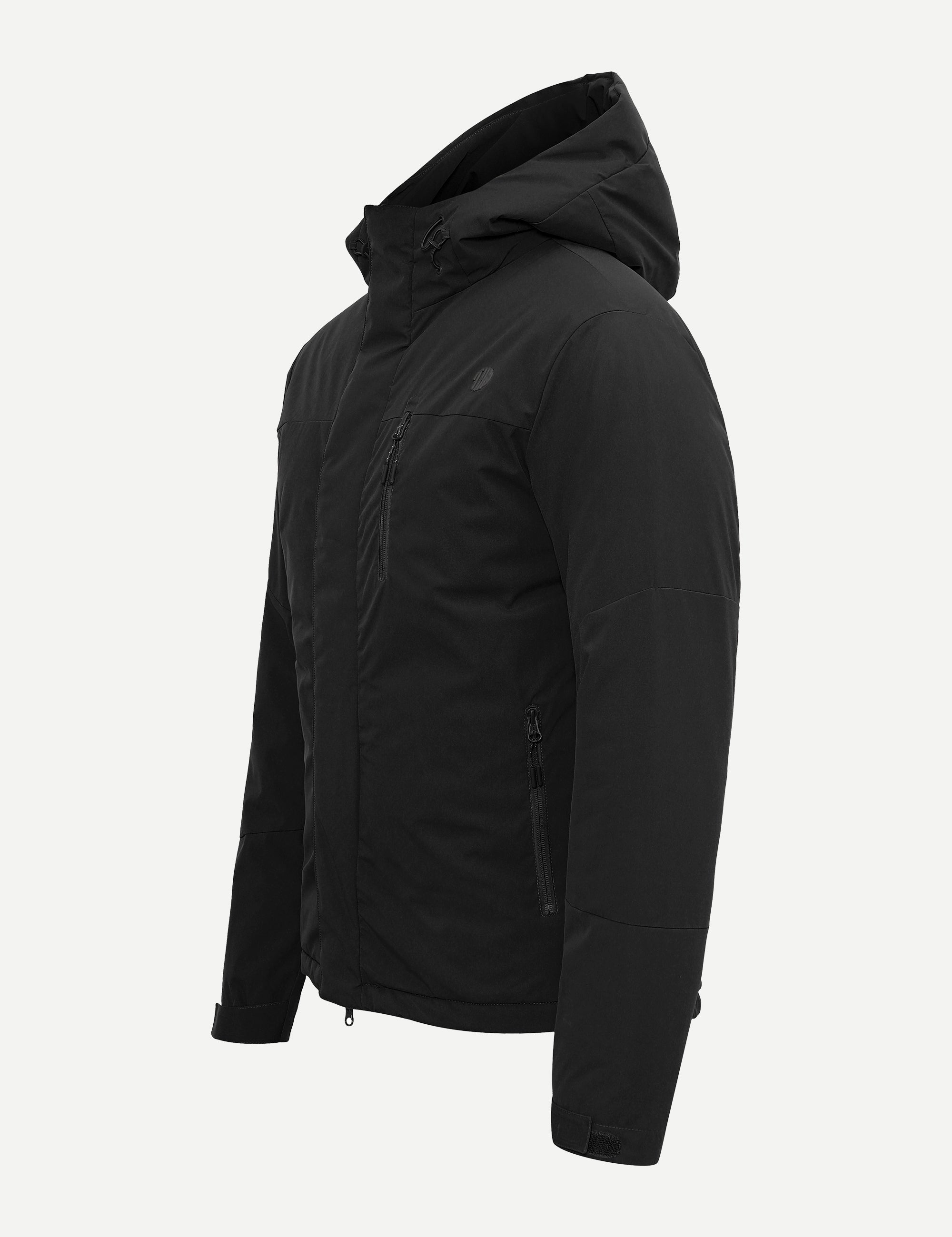 Black Mountain Series IX jacket with adjustable hood and zipped chest pocket