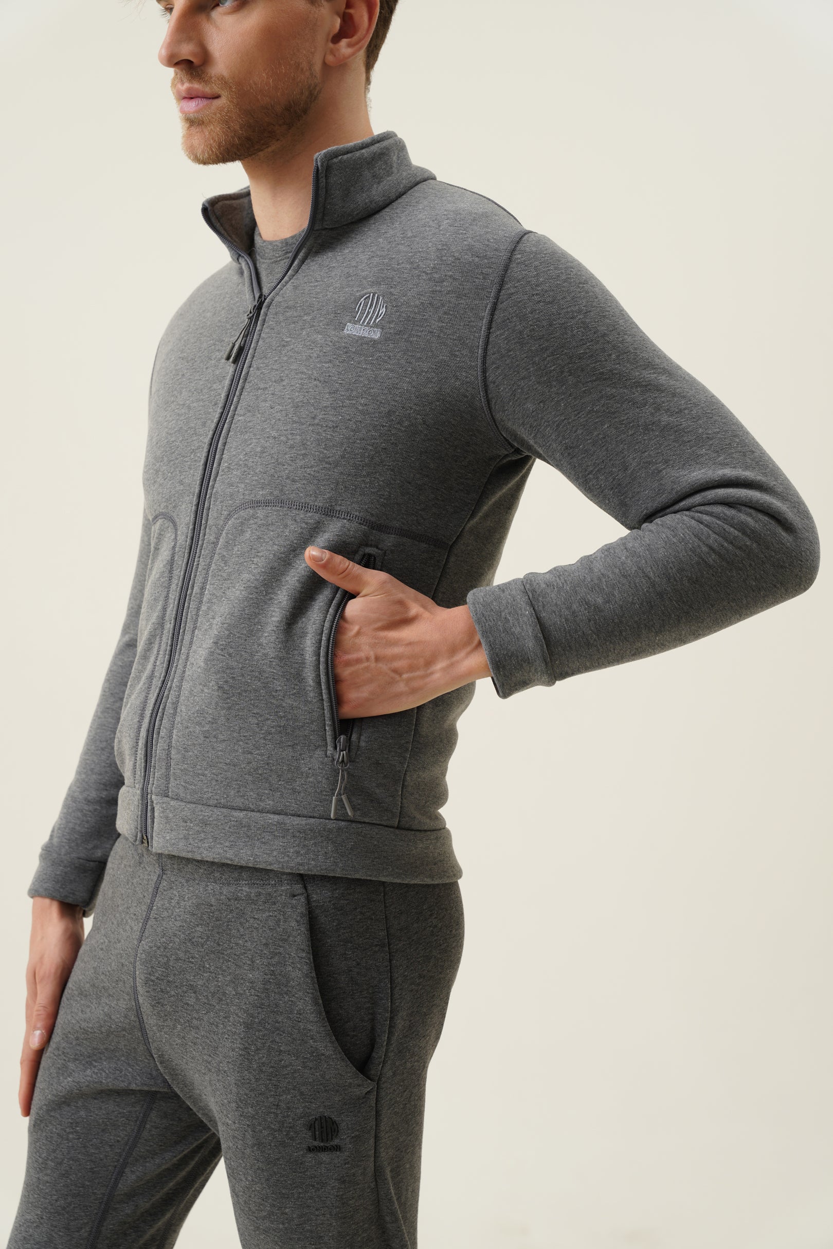 Bonded fleece hosiery track pants