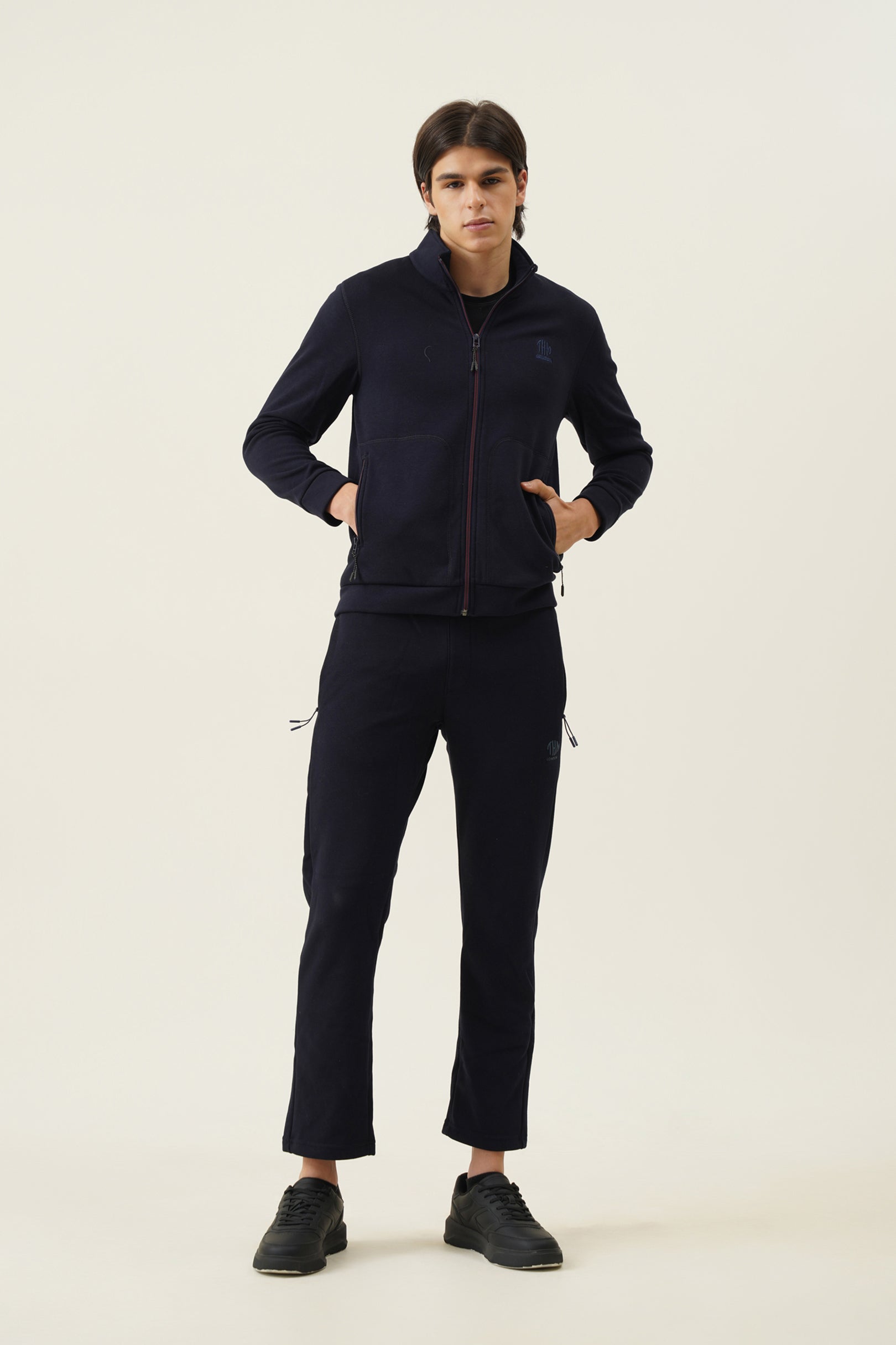 Bonded fleece hosiery track pants