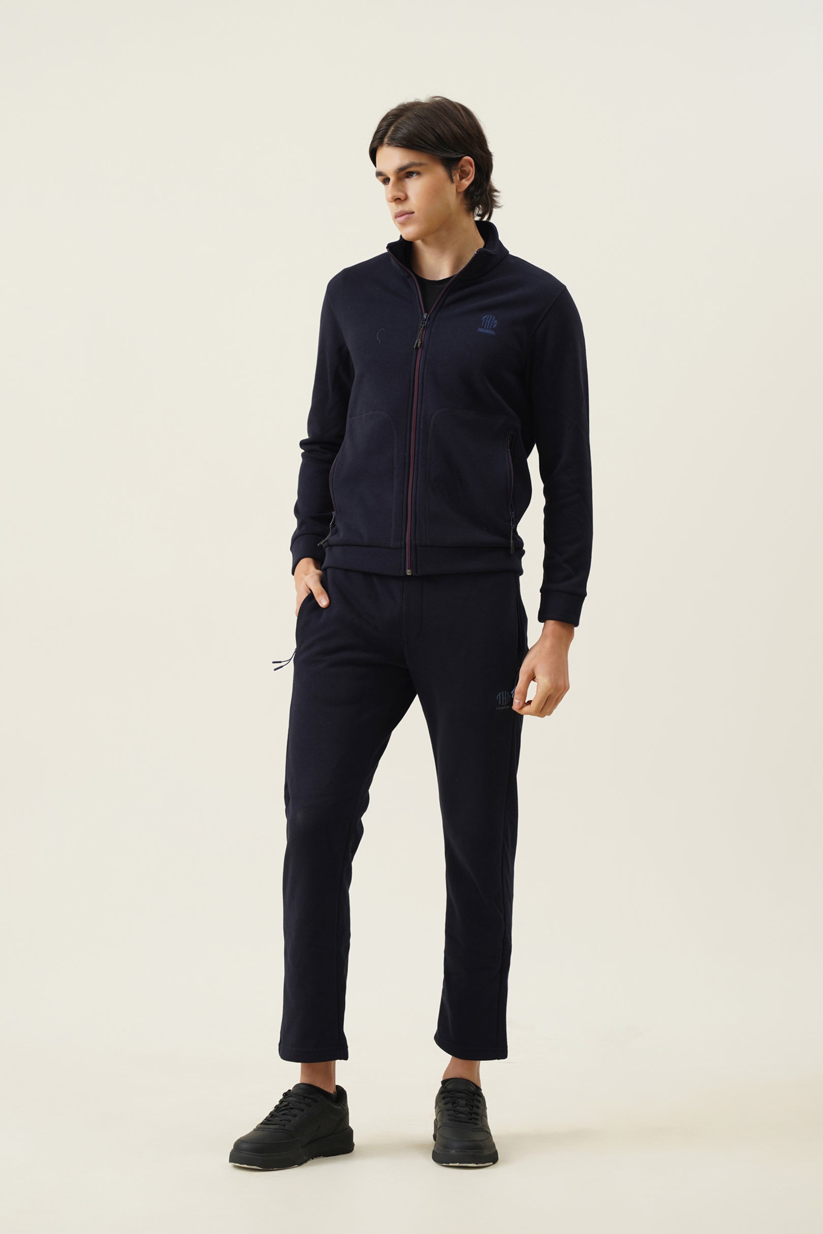 Bonded fleece hosiery track pants