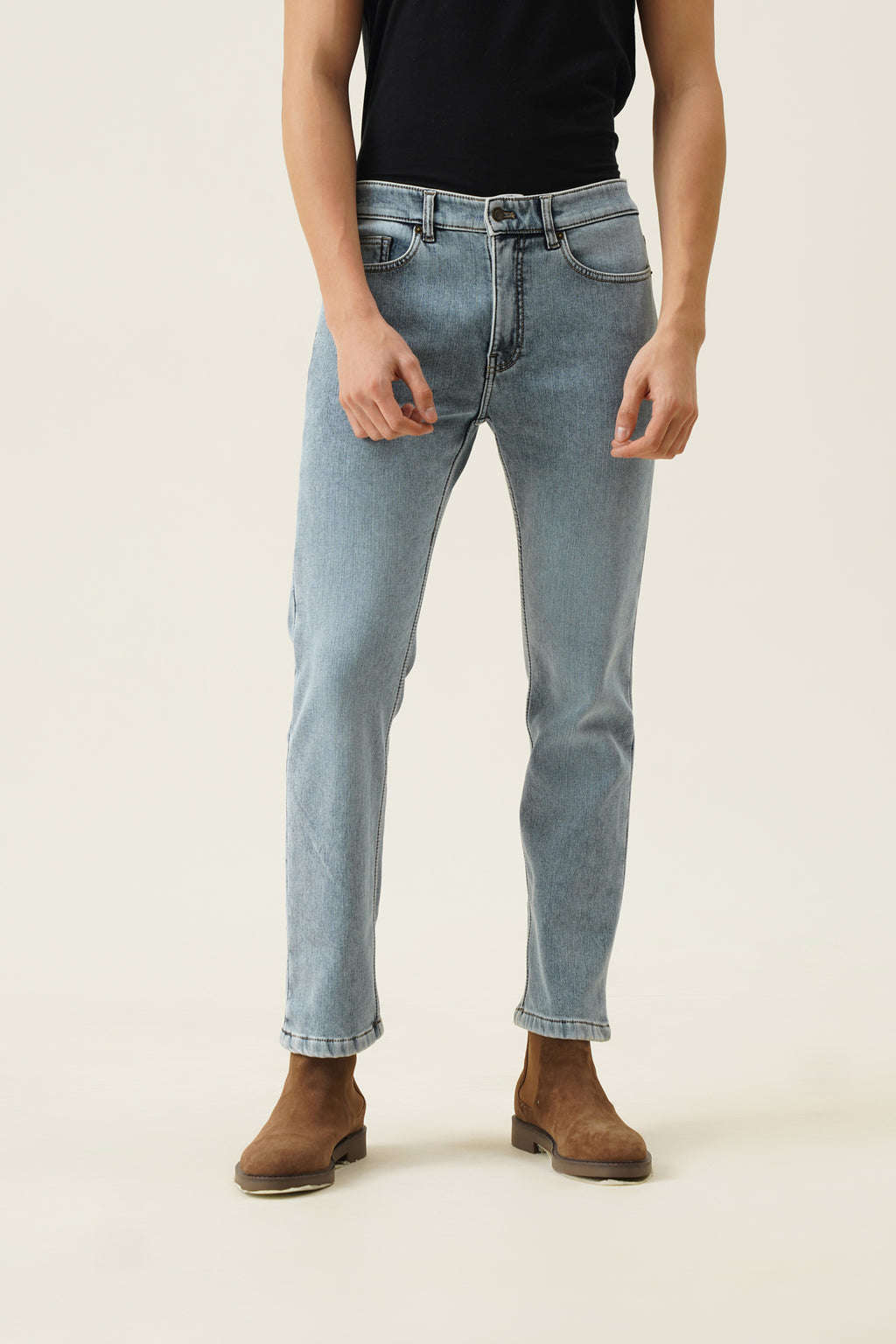 Fleece Denim Pants