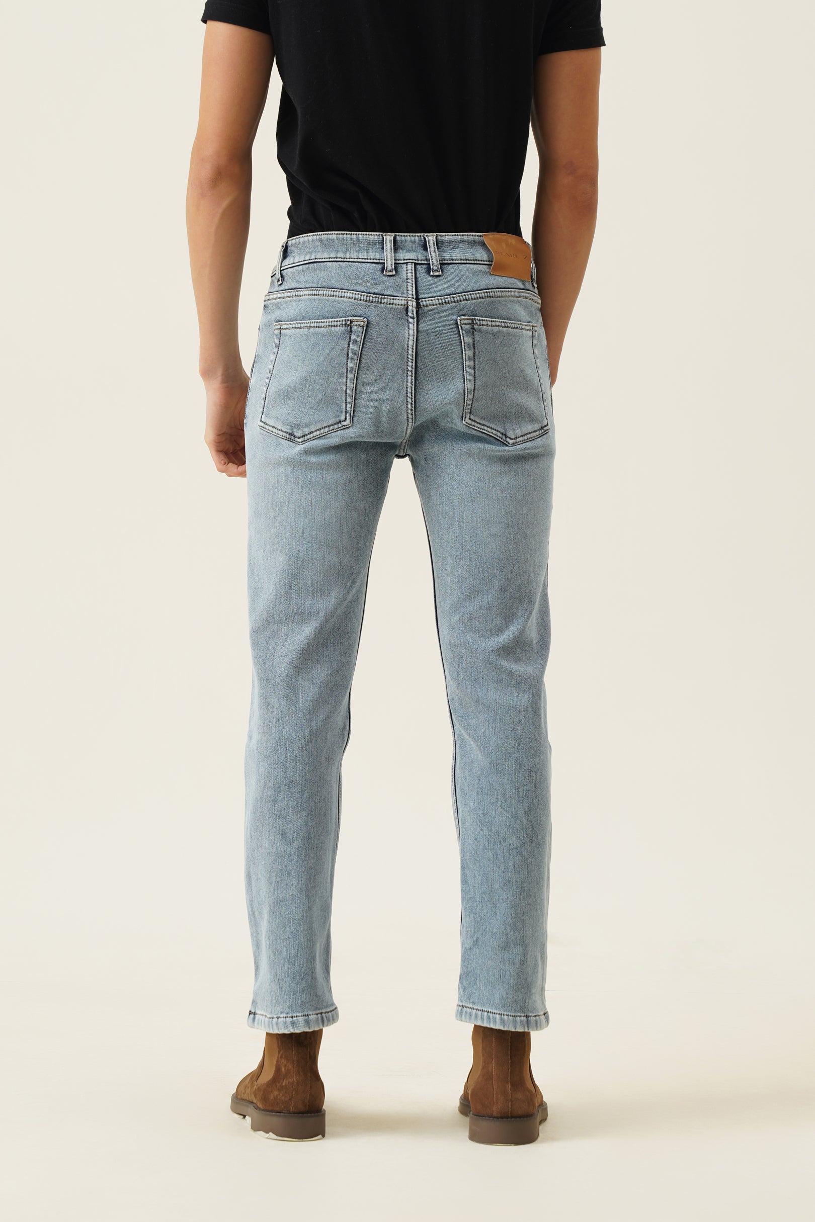 Fleece Denim Pants