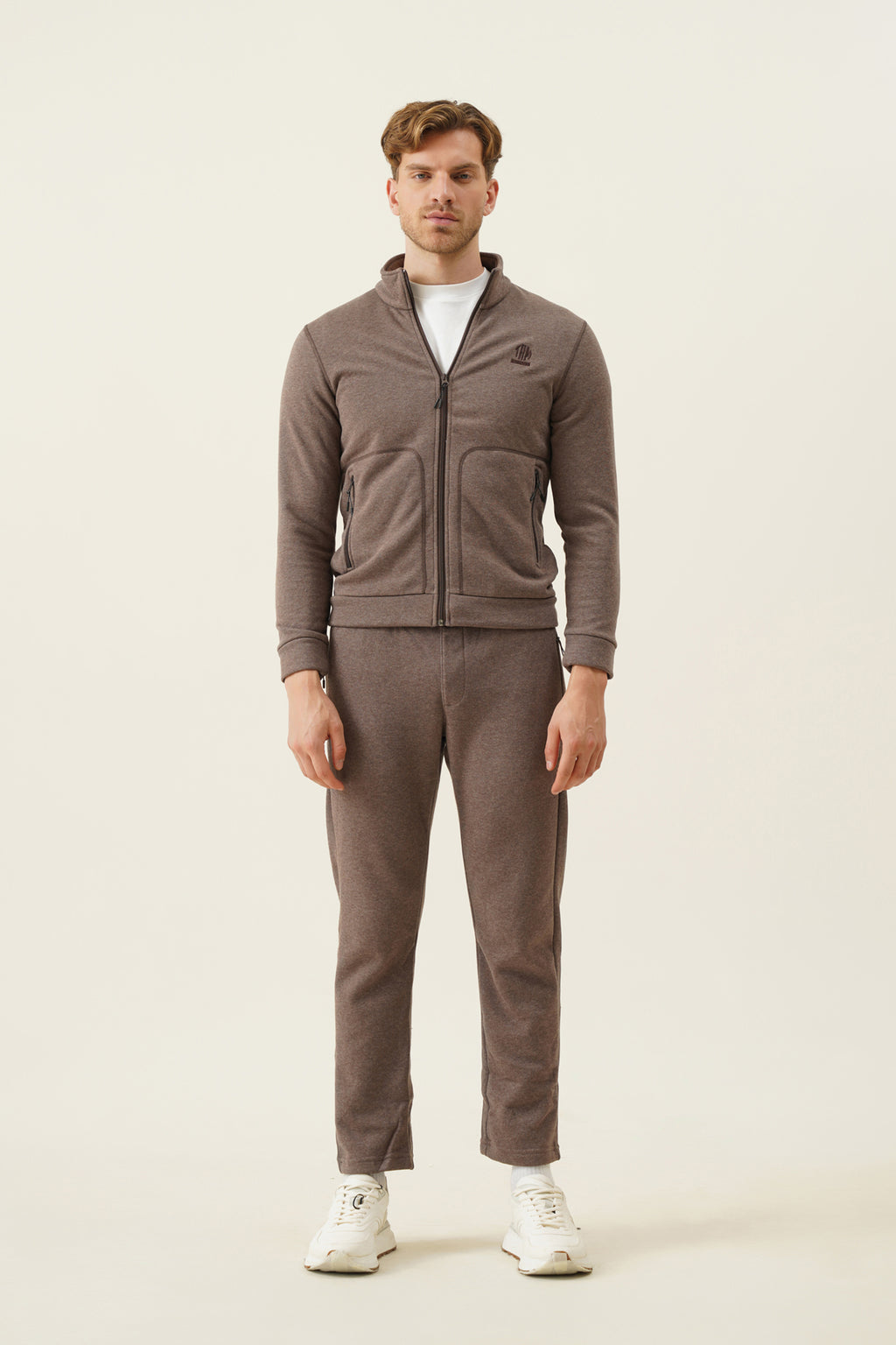 Bonded fleece hosiery zipper