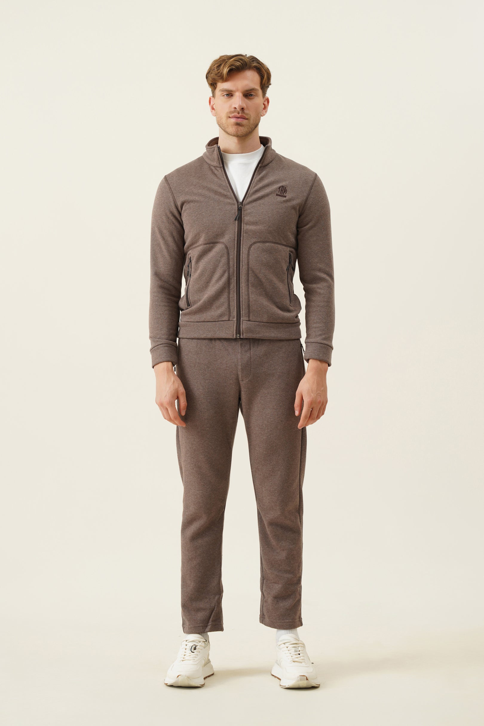 Bonded fleece hosiery zipper