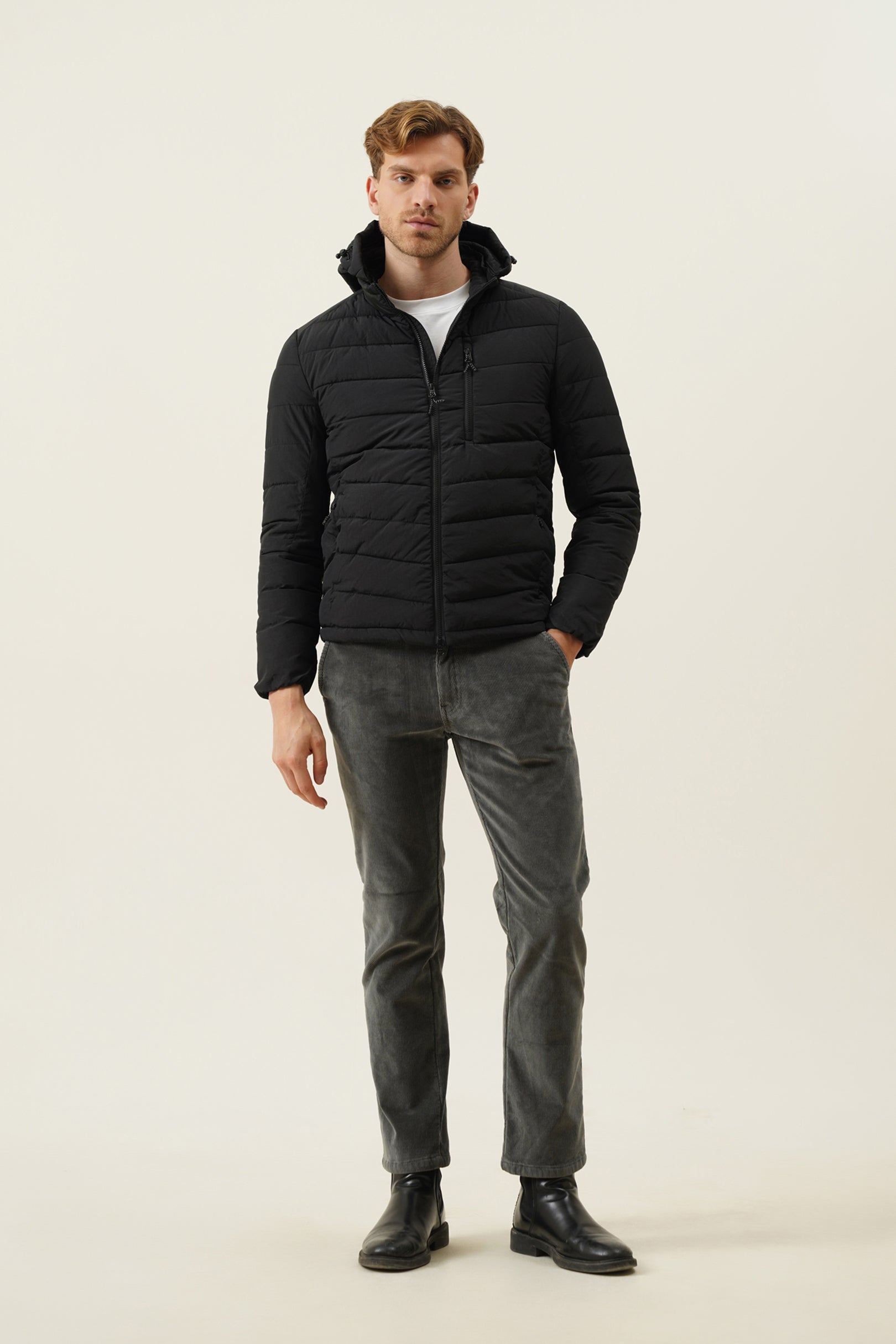 Fleece Corduroy Cross Pocket