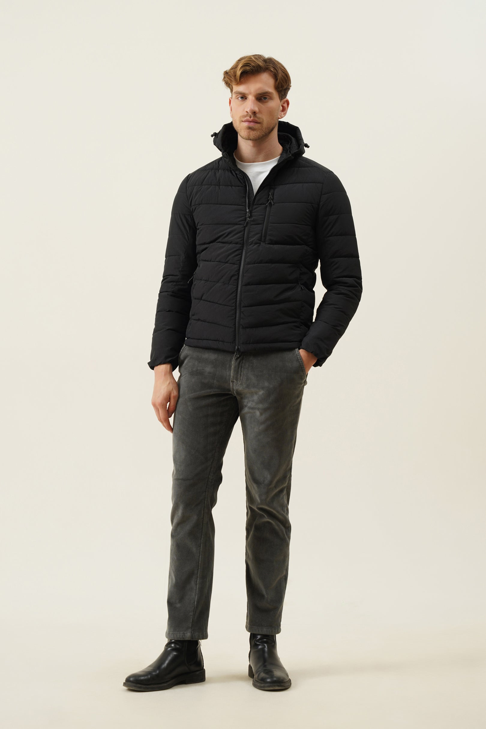 Fleece Corduroy Cross Pocket