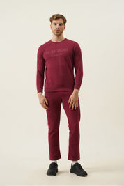 Bonded fleece hosiery track pants