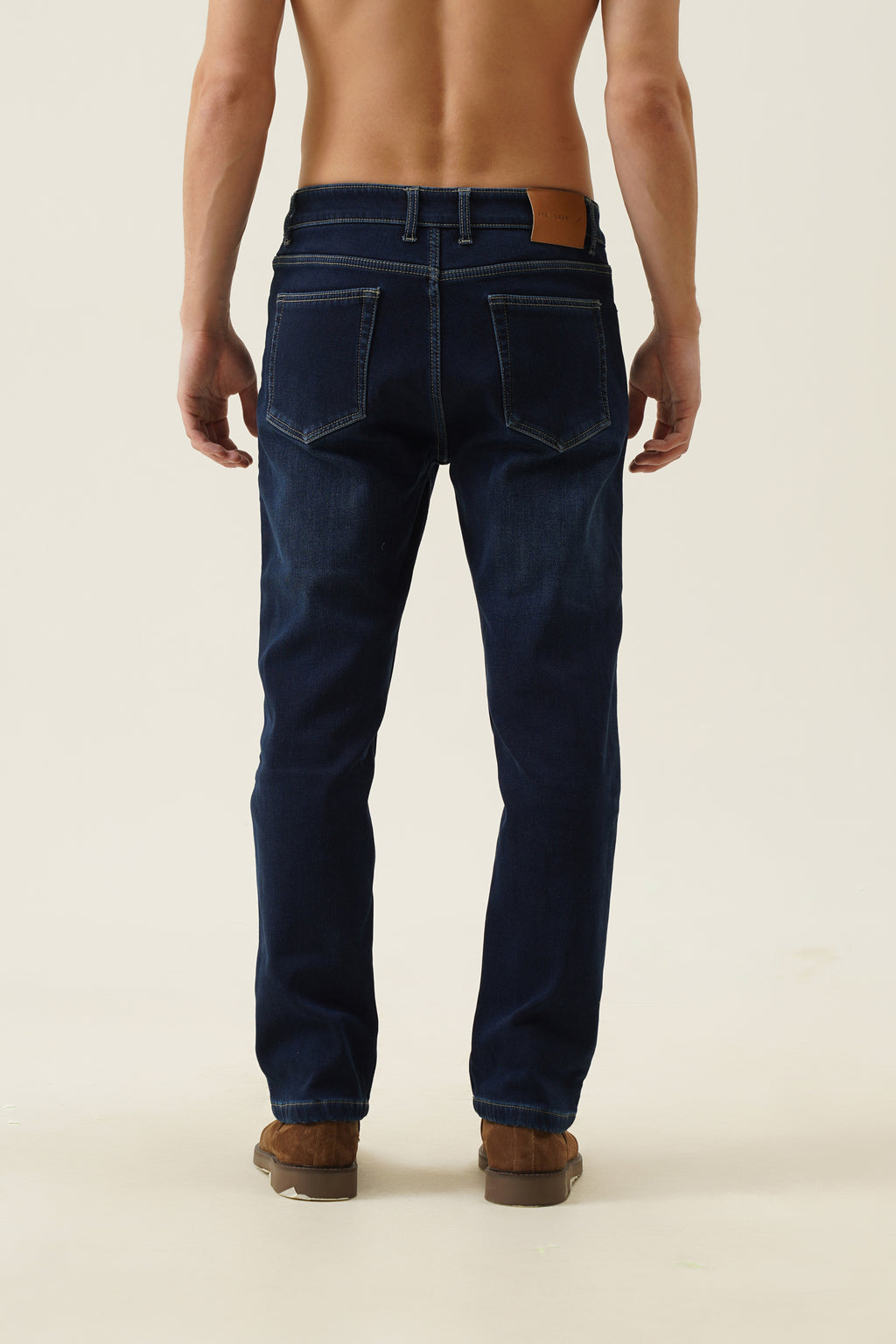 Fleece Denim Pants