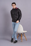 Detachable hood quilted jacket