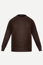 THM Crew Neck Sweatshirt Series IX in Coffee, front view