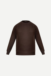 THM Crew Neck Sweatshirt Series IX in Coffee, front view