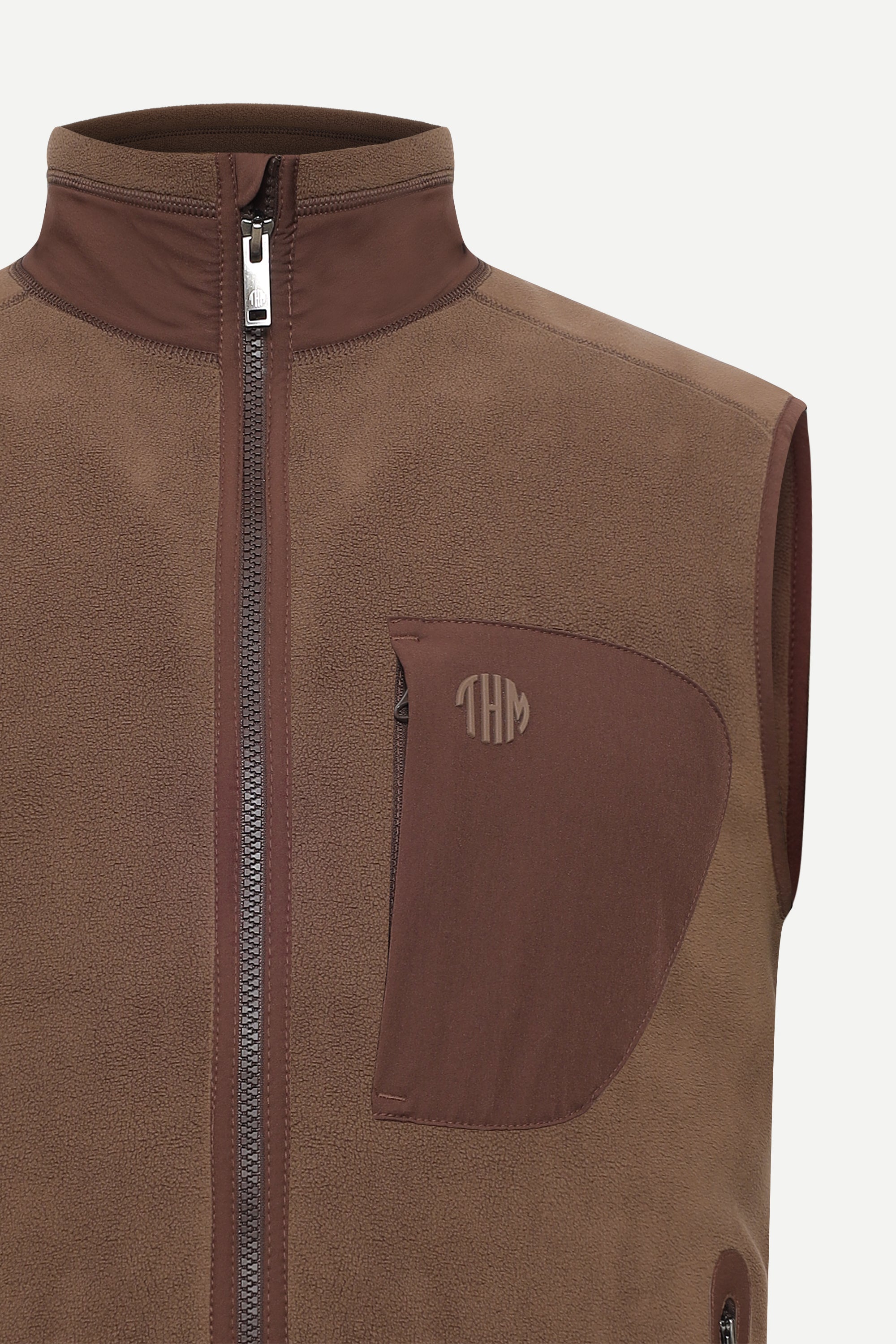 THM Fluidic Gilet Series IX in Coffee