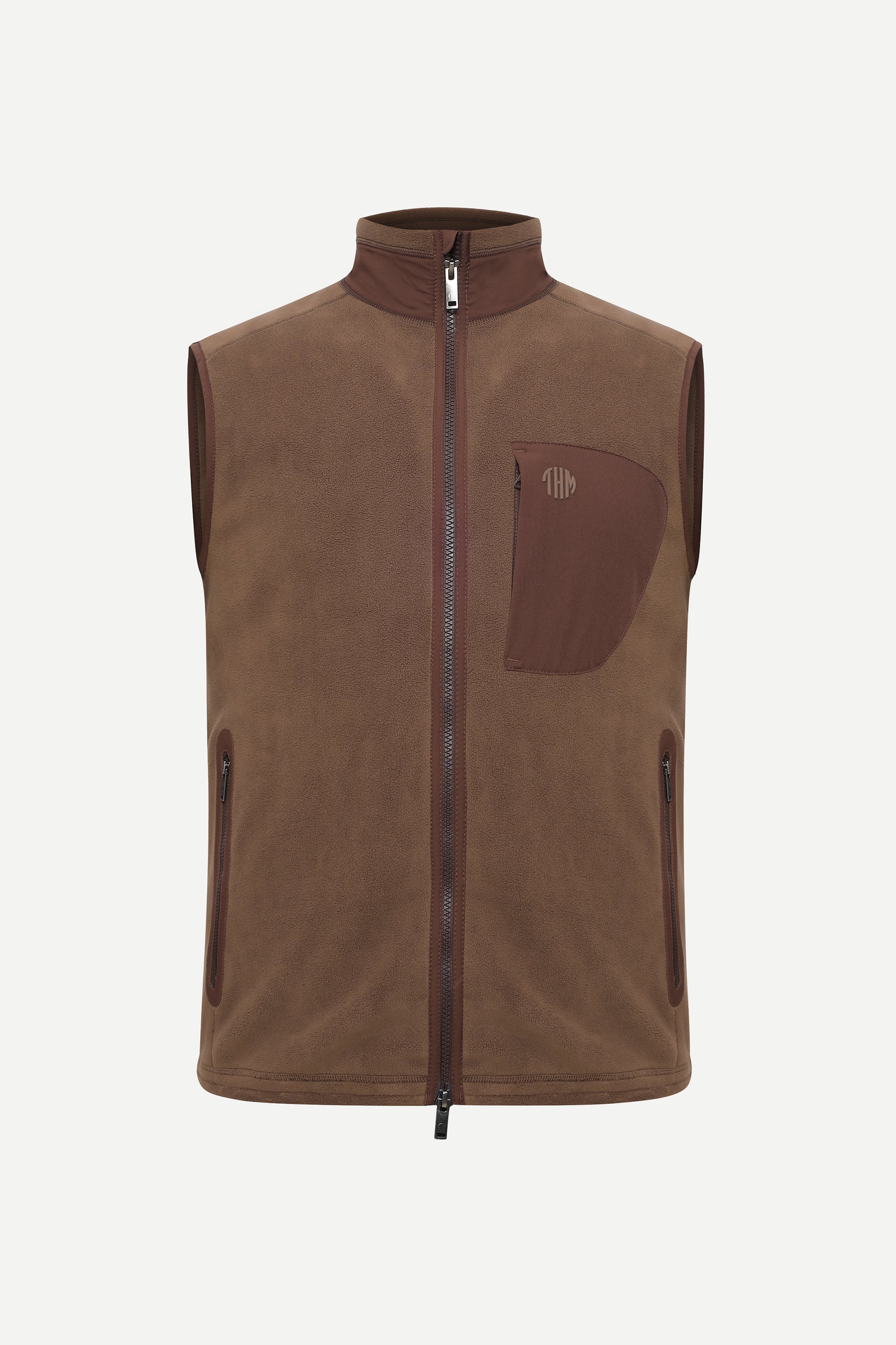 THM Fluidic Gilet Series IX in Coffee
