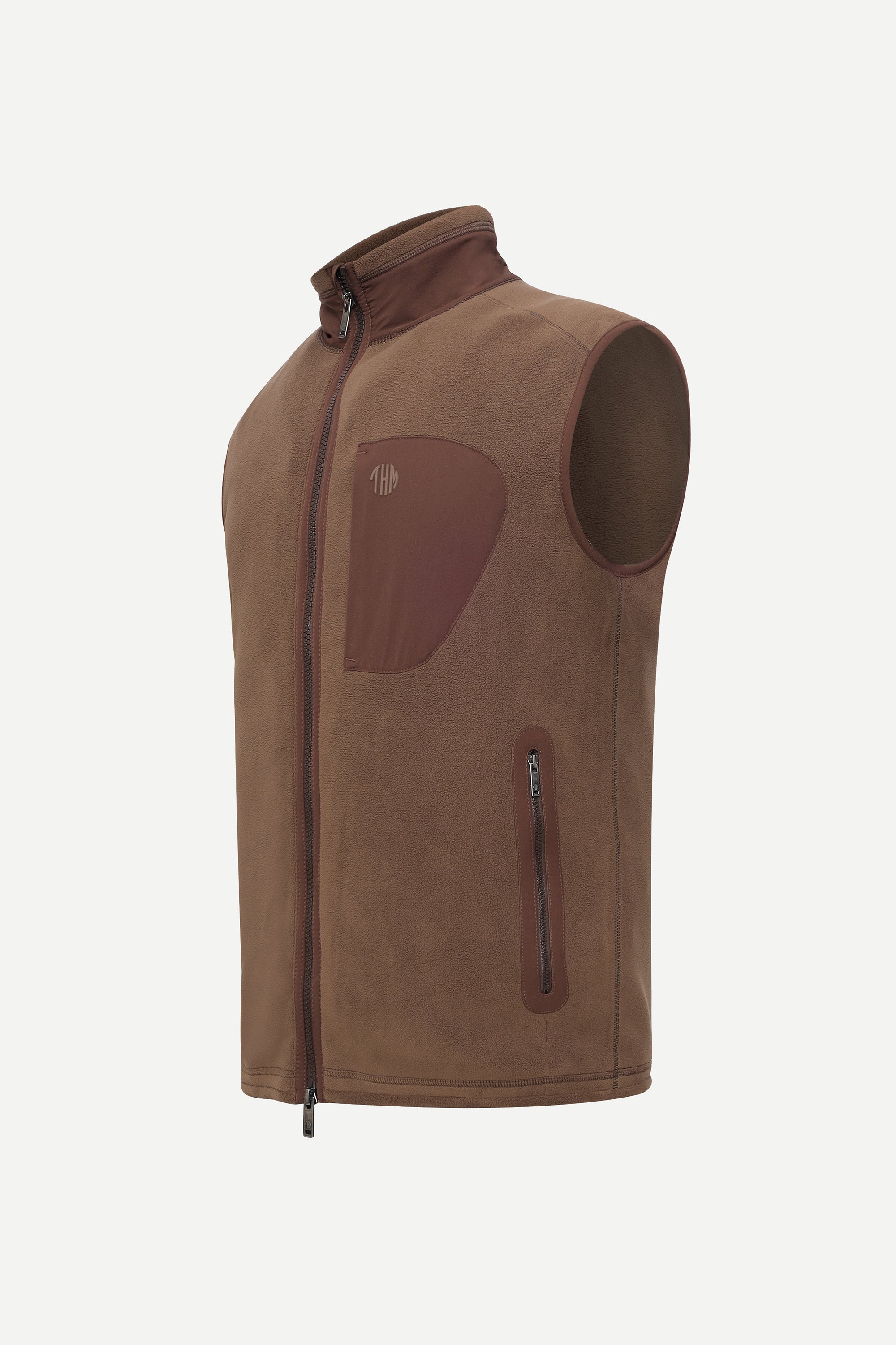 THM Fluidic Gilet Series IX in Coffee