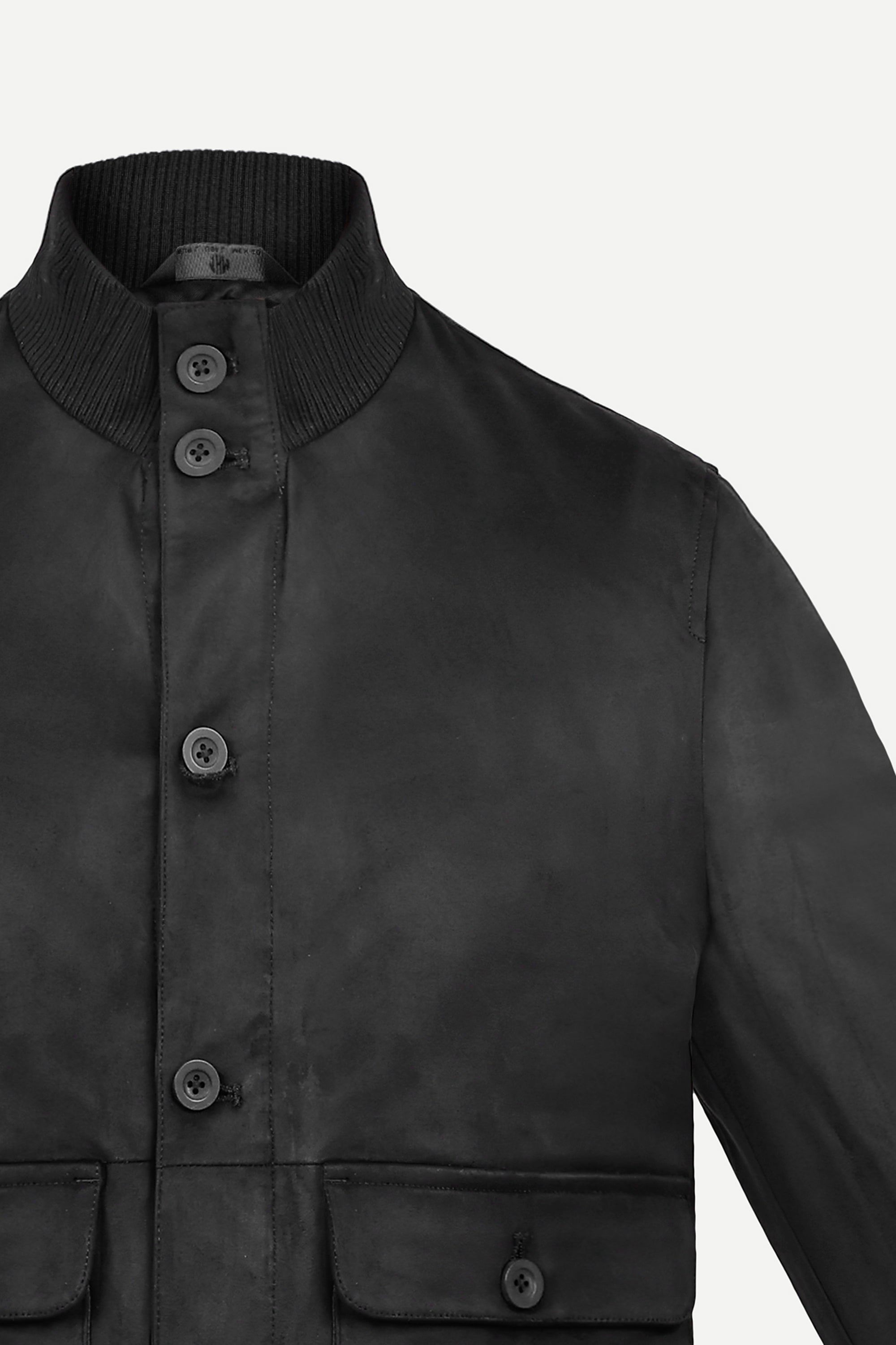 THM Manfred Suede Jacket in Black