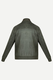 THM Manfred Suede Jacket in Olive