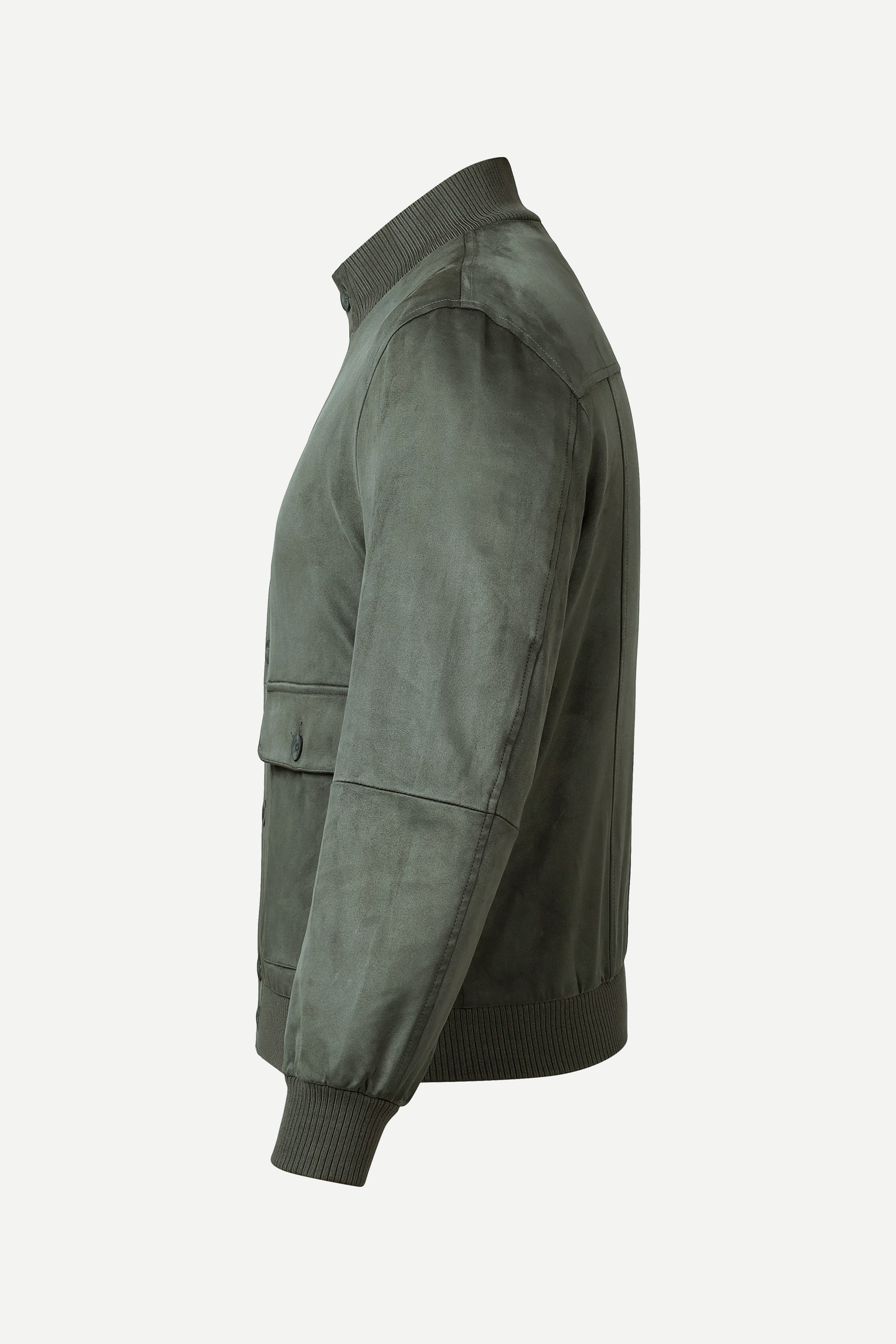 THM Manfred Suede Jacket in Olive