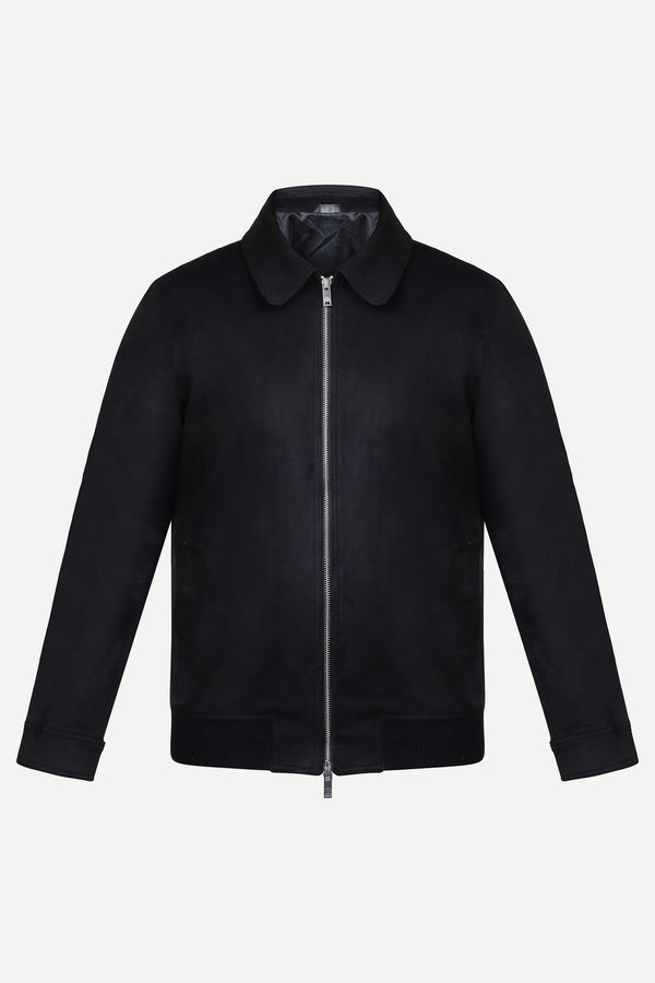 THM Walker Suede Jacket in Black