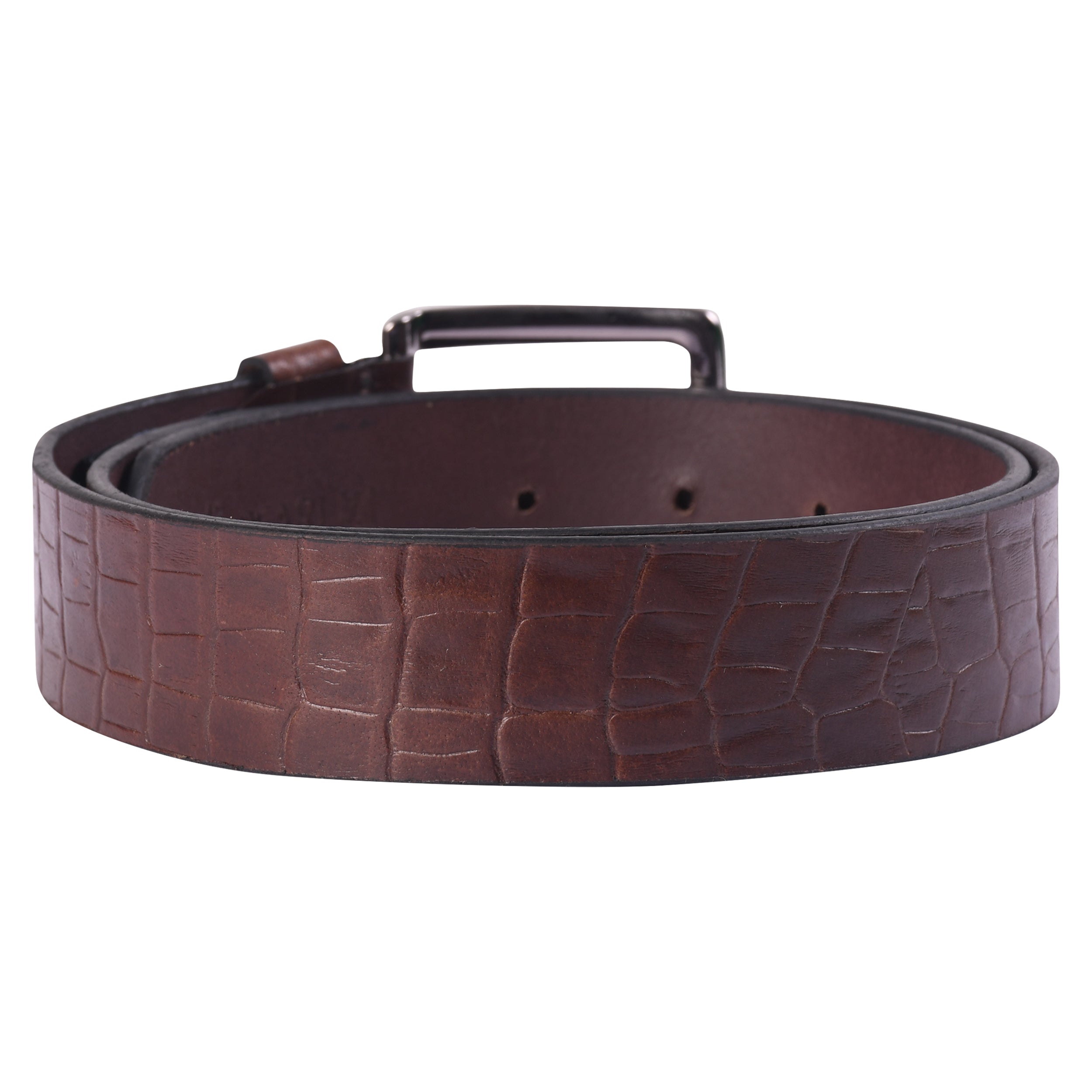 Umber Brown Genuine Leather Belt
