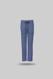 Bonded-Fleece Embroidered Trouser