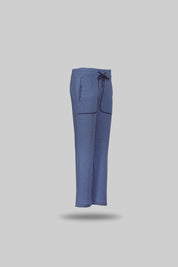 Bonded-Fleece Embroidered Trouser