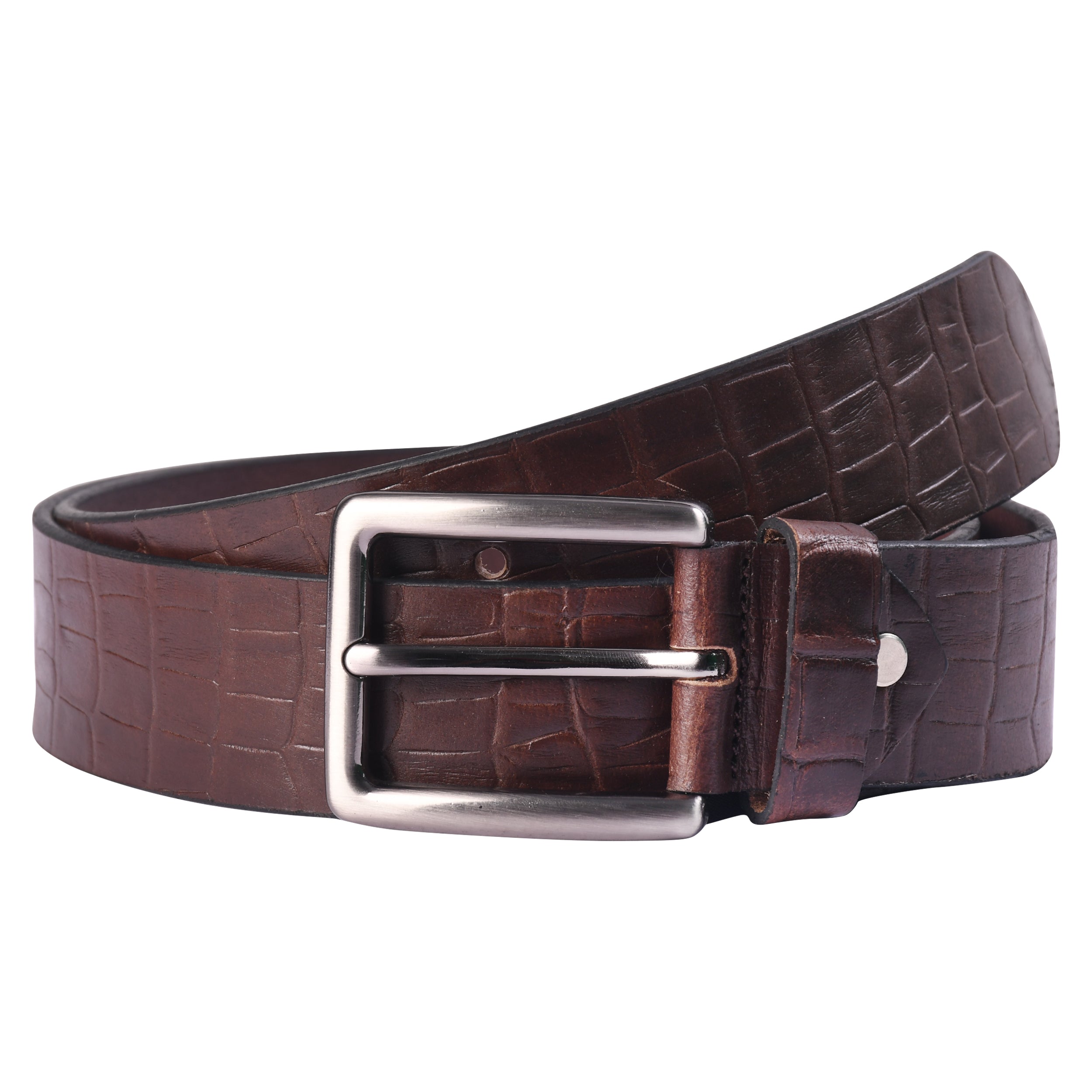 Umber Brown Genuine Leather Belt