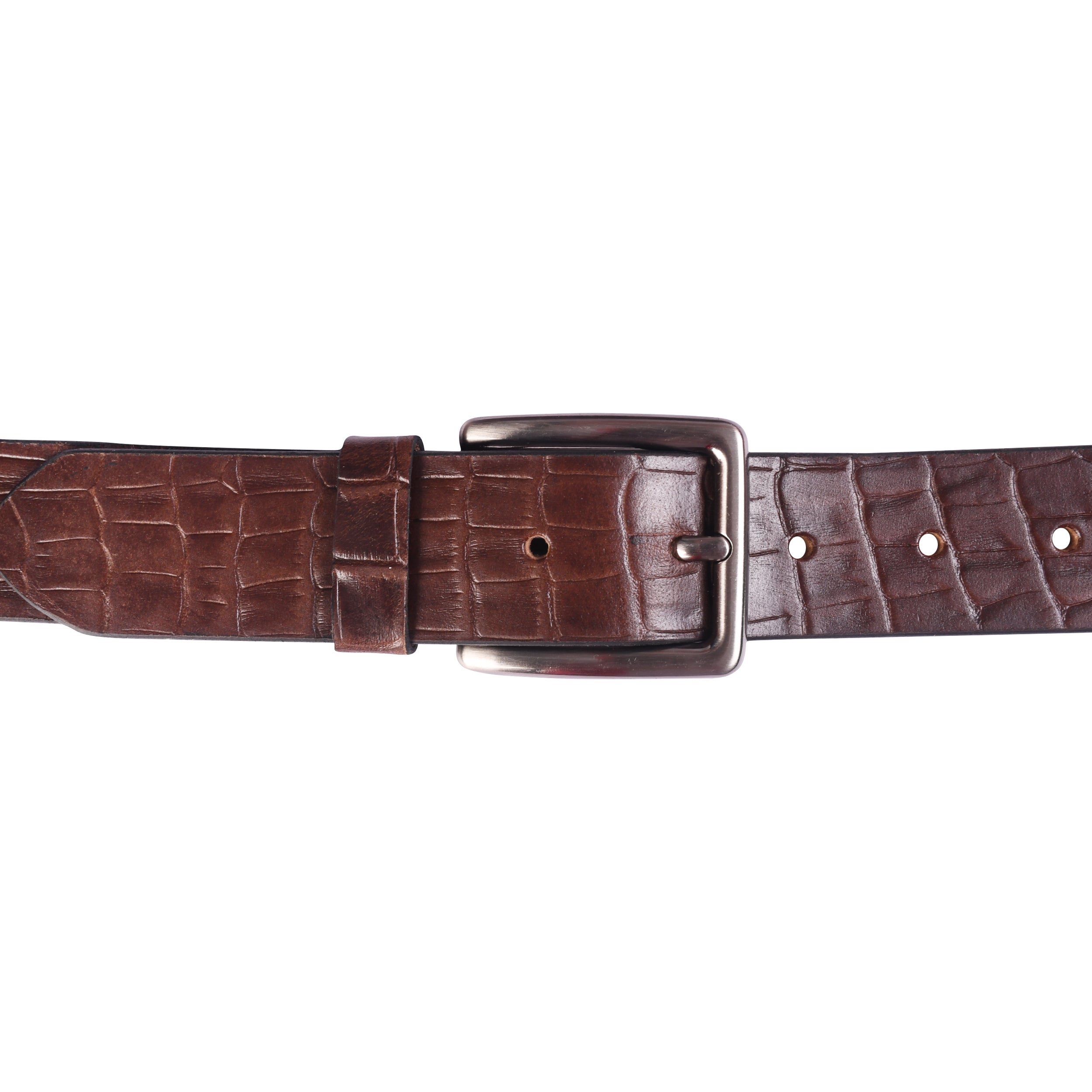 Umber Brown Genuine Leather Belt