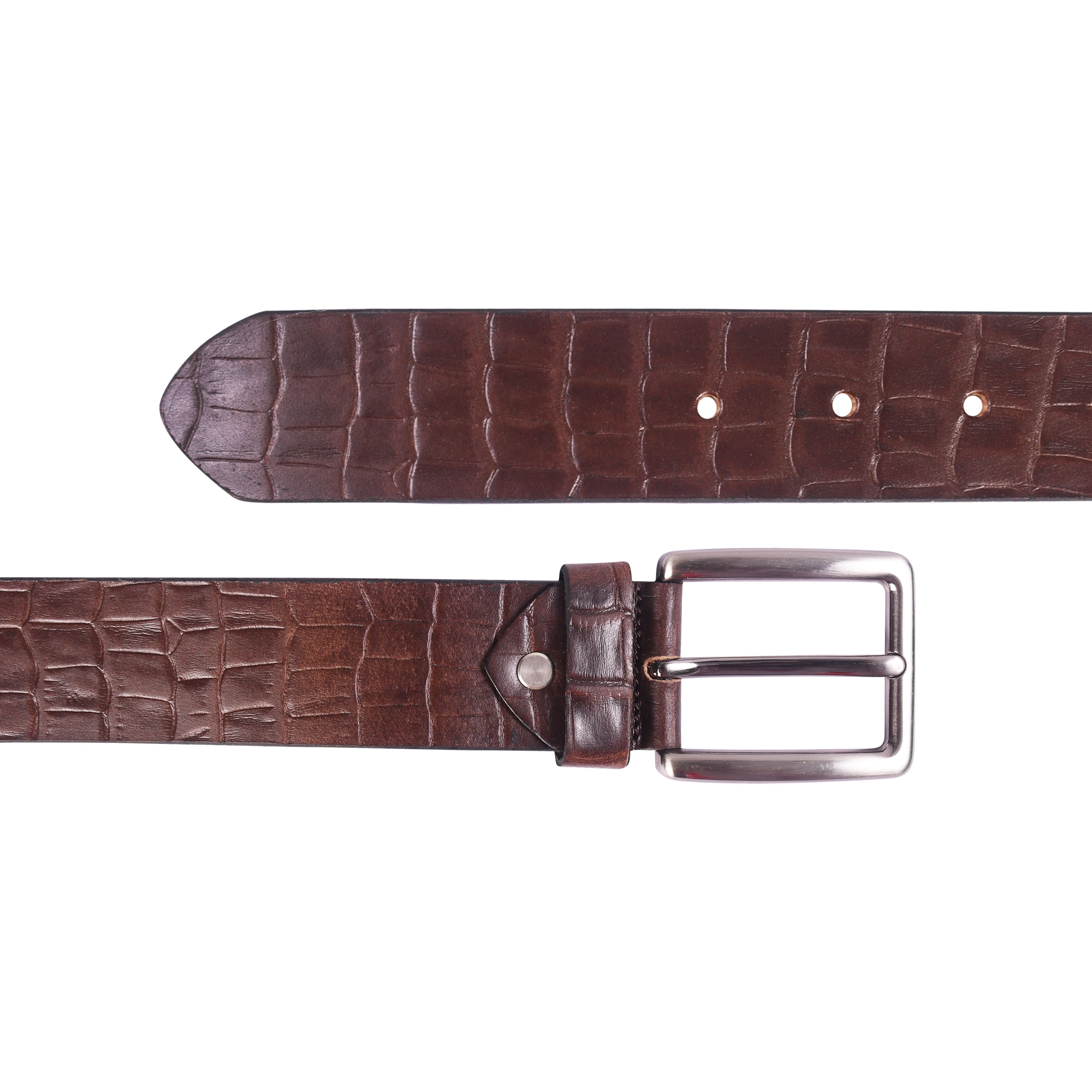 Umber Brown Genuine Leather Belt
