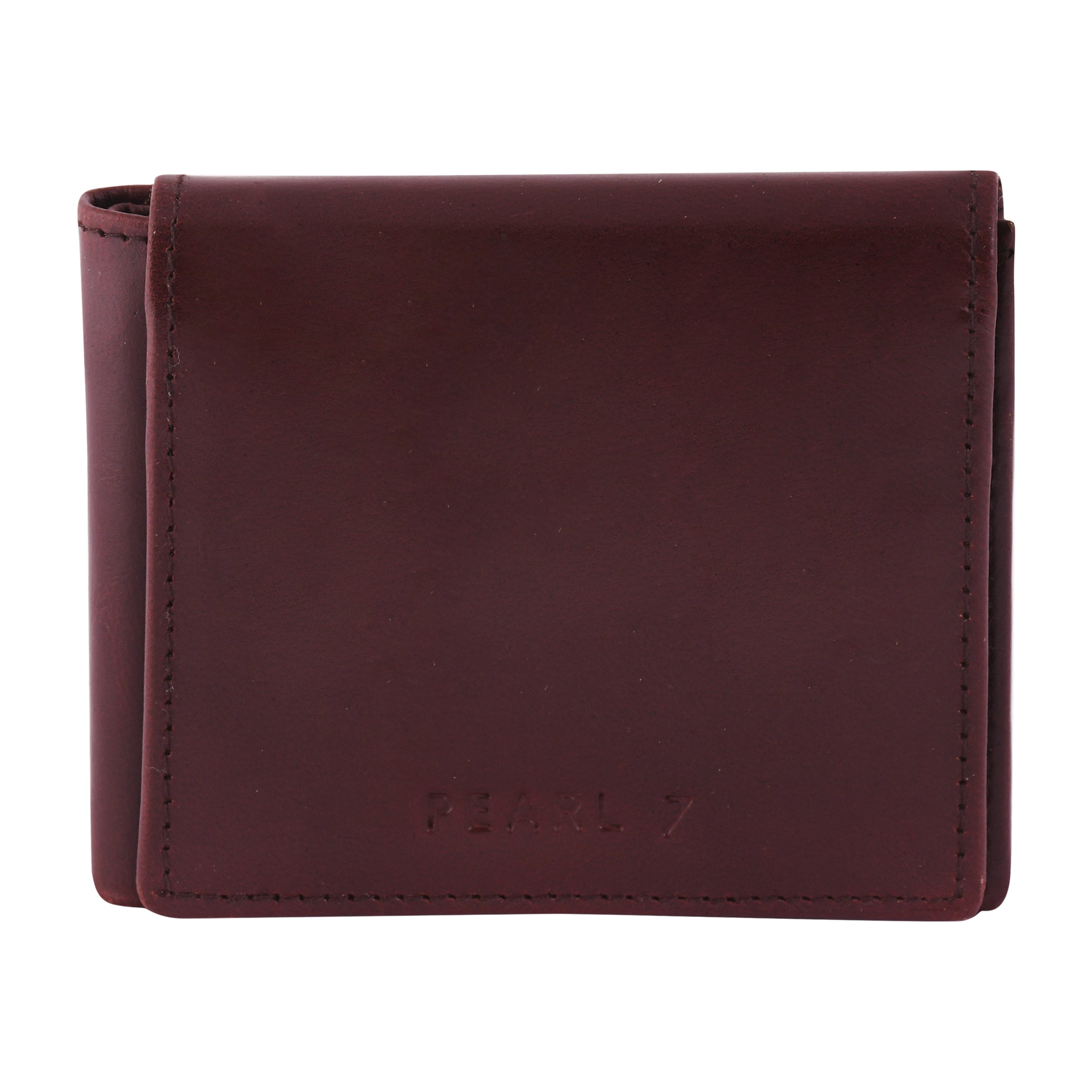 Coffee Three Fold Genuine Leather Wallet
