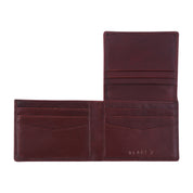 Coffee Three Fold Genuine Leather Wallet